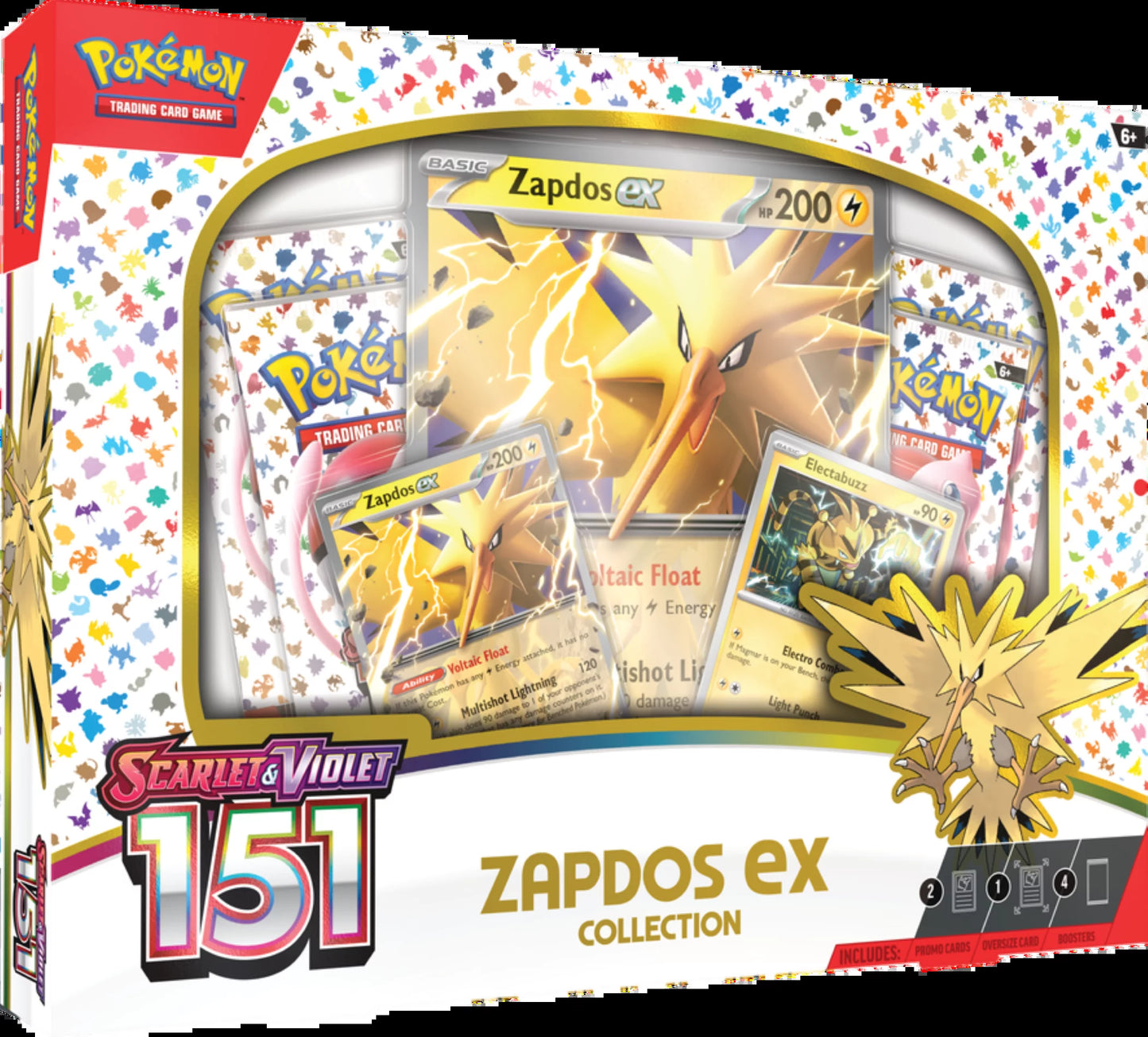 Trading Card Games Scarlet & Violet 3.5 151 Collection Zapdos Ex - 4 Tgc Scarlet & Violet—151 Booster Packs