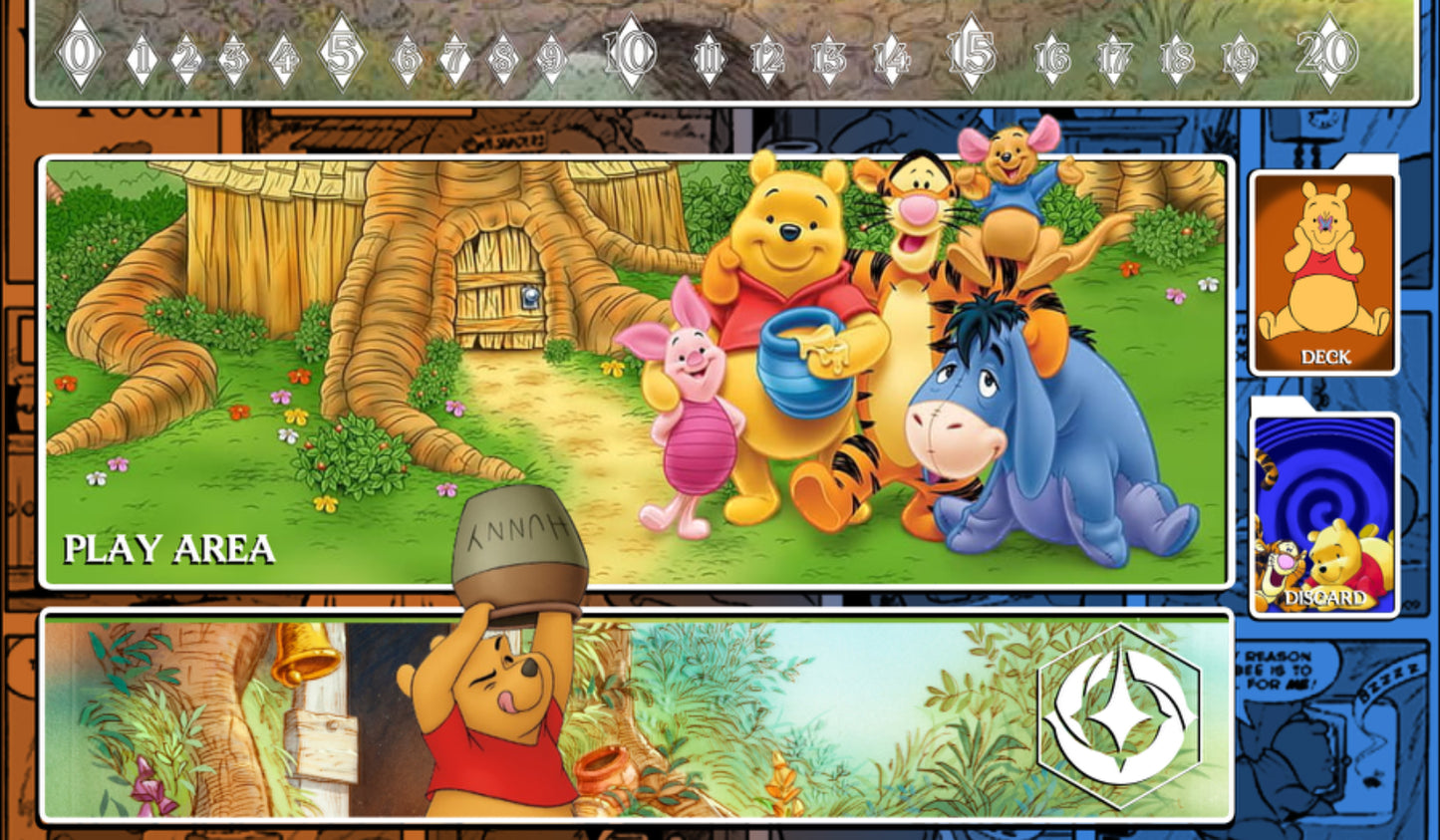 Lorcana Playmat Pooh Eyesore Tigger Mat Large Gaming Card Game