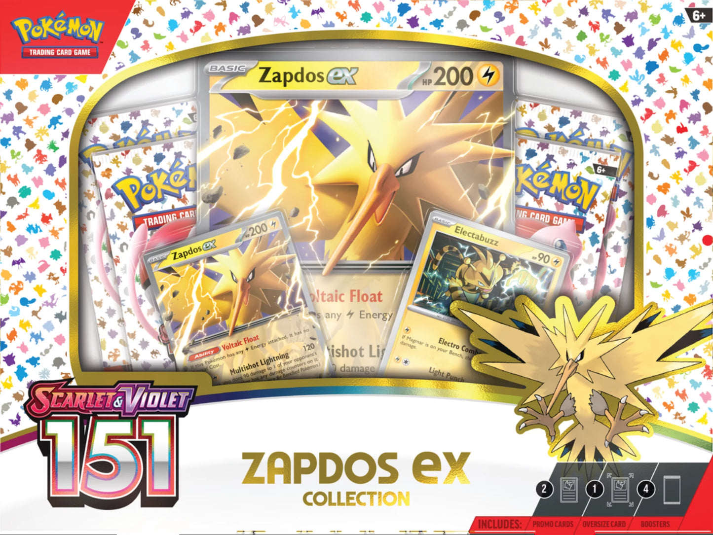 Trading Card Games Scarlet & Violet 3.5 151 Collection Zapdos Ex - 4 Tgc Scarlet & Violet—151 Booster Packs