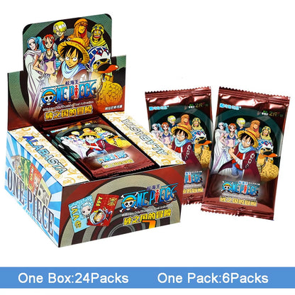 One Piece Japanese Anime Collection Card Cartas Luffy Roronoa Sanji Nami TCG Game Cards 50-210Pcs/Box Children Birthday Gift