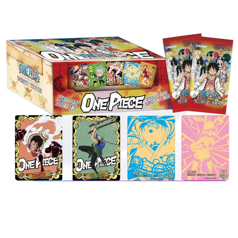 One Piece Japanese Anime Collection Card Cartas Luffy Roronoa Sanji Nami TCG Game Cards 50-210Pcs/Box Children Birthday Gift