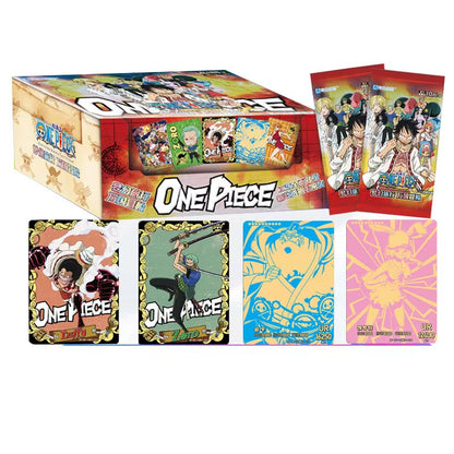 One Piece Japanese Anime Collection Card Cartas Luffy Roronoa Sanji Nami TCG Game Cards 50-210Pcs/Box Children Birthday Gift