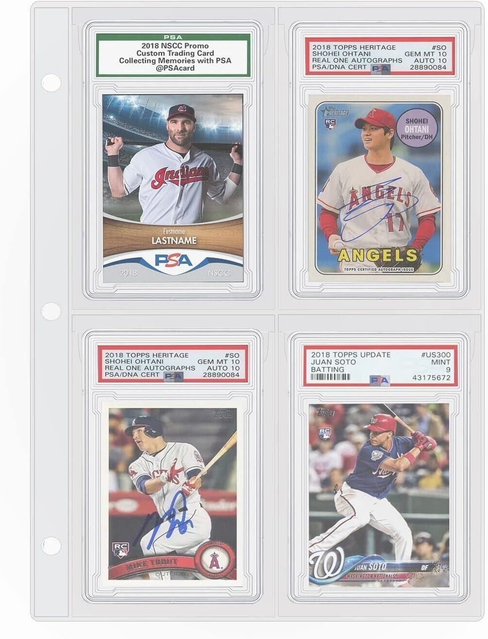 Graded Card Slab Binder Pages for Storage Display Compatible W/40 PSA BGS BCCG