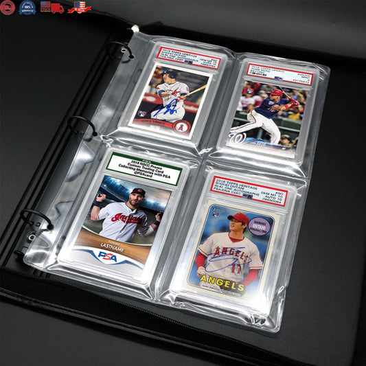 Graded Card Slab Binder Pages for Storage 10 Pages Hold 40 PSA, BGS, CGC Cards
