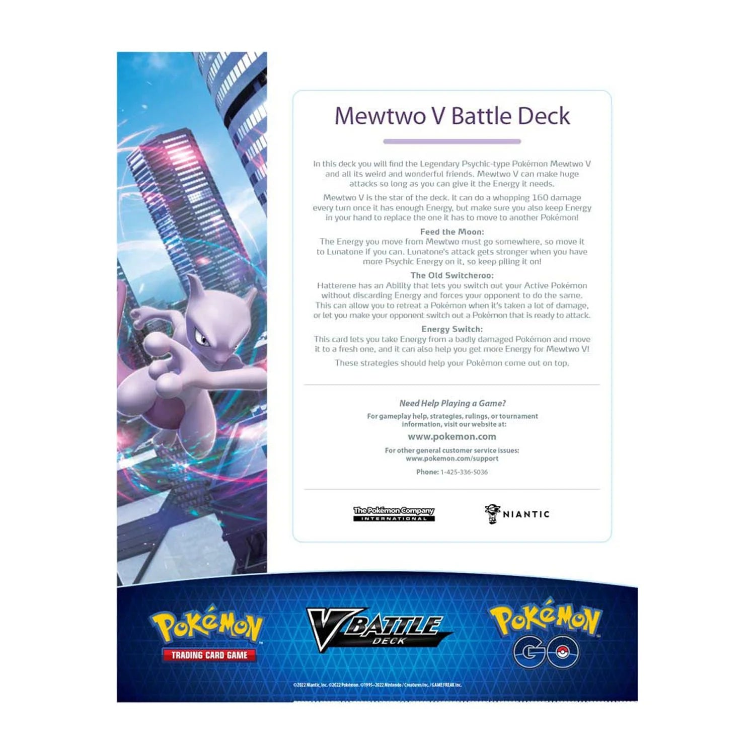 GO Trading Card Game - V Battle Deck - MEWTWO V (60-Card Deck)