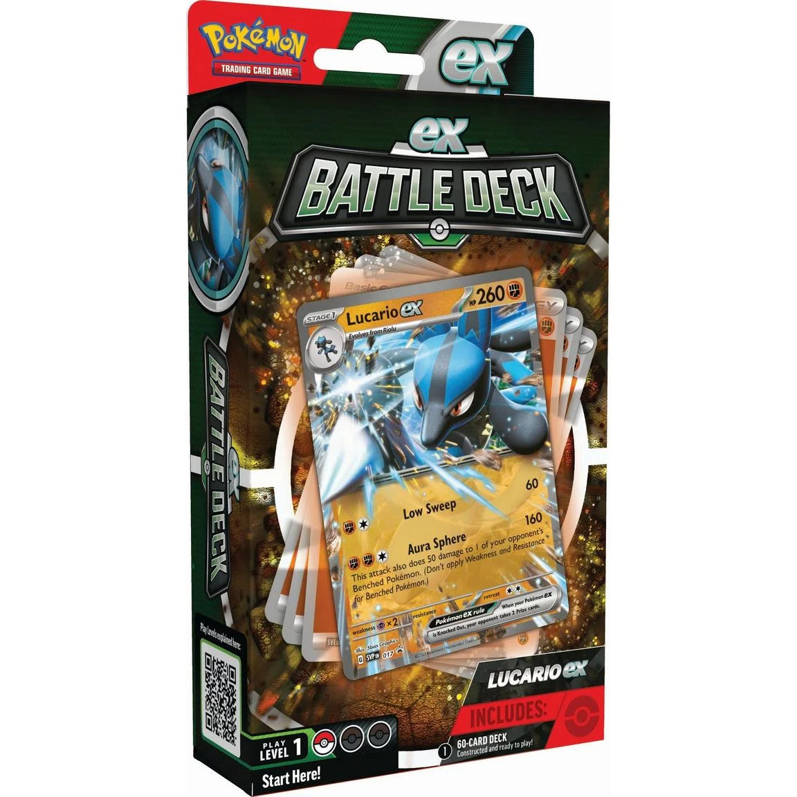 Pokémon TCG: Ampharos Ex or Lucario Ex Battle Deck (1 X Deck at Random)