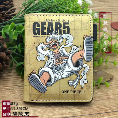 Anime One Piece Luffy Pu Leather Men Wallet Rfid Anti-Magnetic Credit Cards Holder with Organizer Coin Pocket Money Clips Purse
