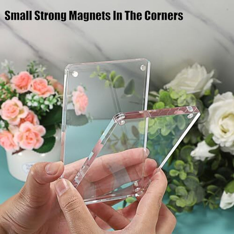 Pack of 3 Single Trading Card Display Frames, Magnetic Acrylic Baseball Card ...