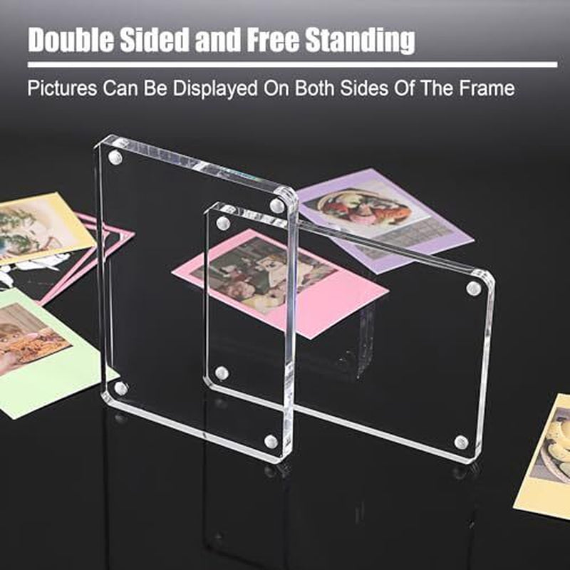 Pack of 3 Single Trading Card Display Frames, Magnetic Acrylic Baseball Card ...