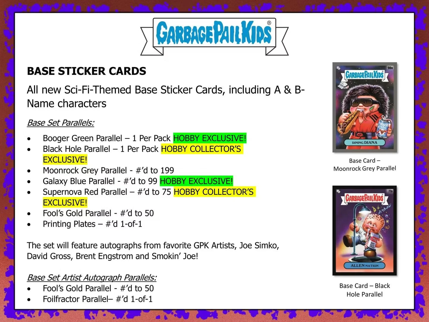 2023  Garbage Pail Kids: Intergoolactic Mayhem Collectors Edition Box