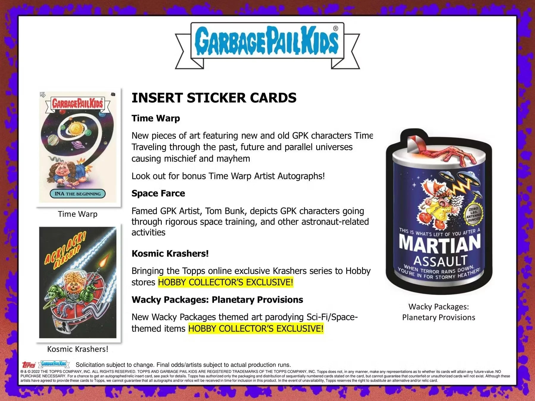 2023  Garbage Pail Kids: Intergoolactic Mayhem Collectors Edition Box