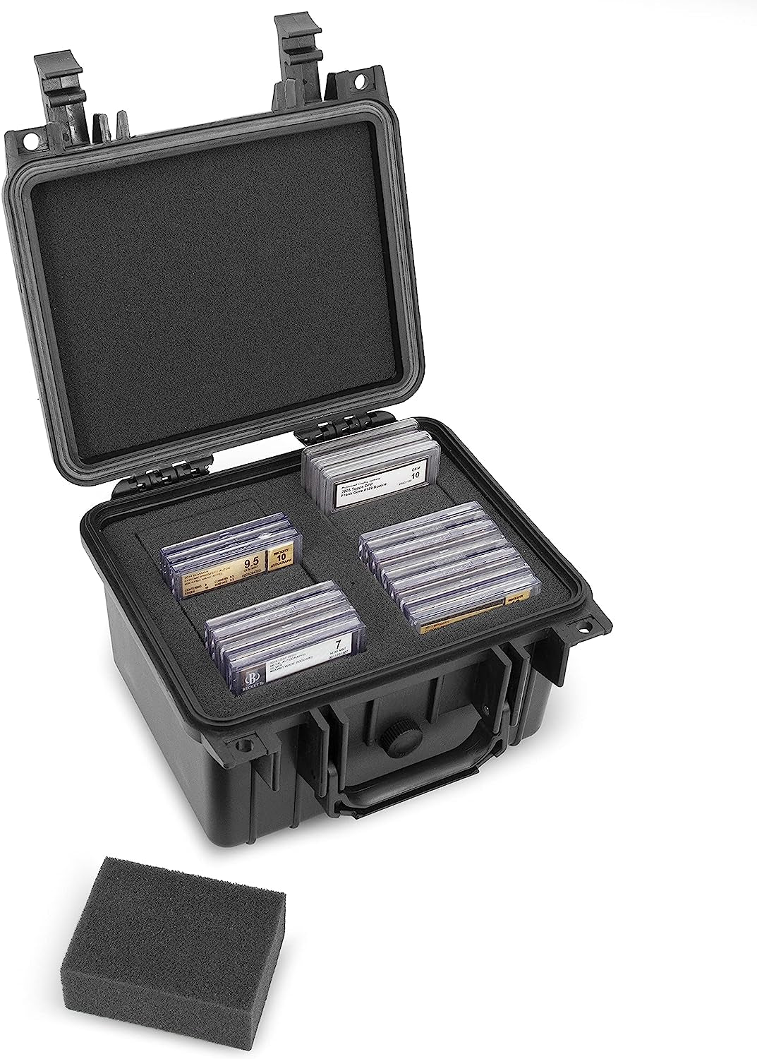 CASEMATIX Graded Card Storage Box Case Fits 40 BGS PSA Slab Sleeves Graded Sport