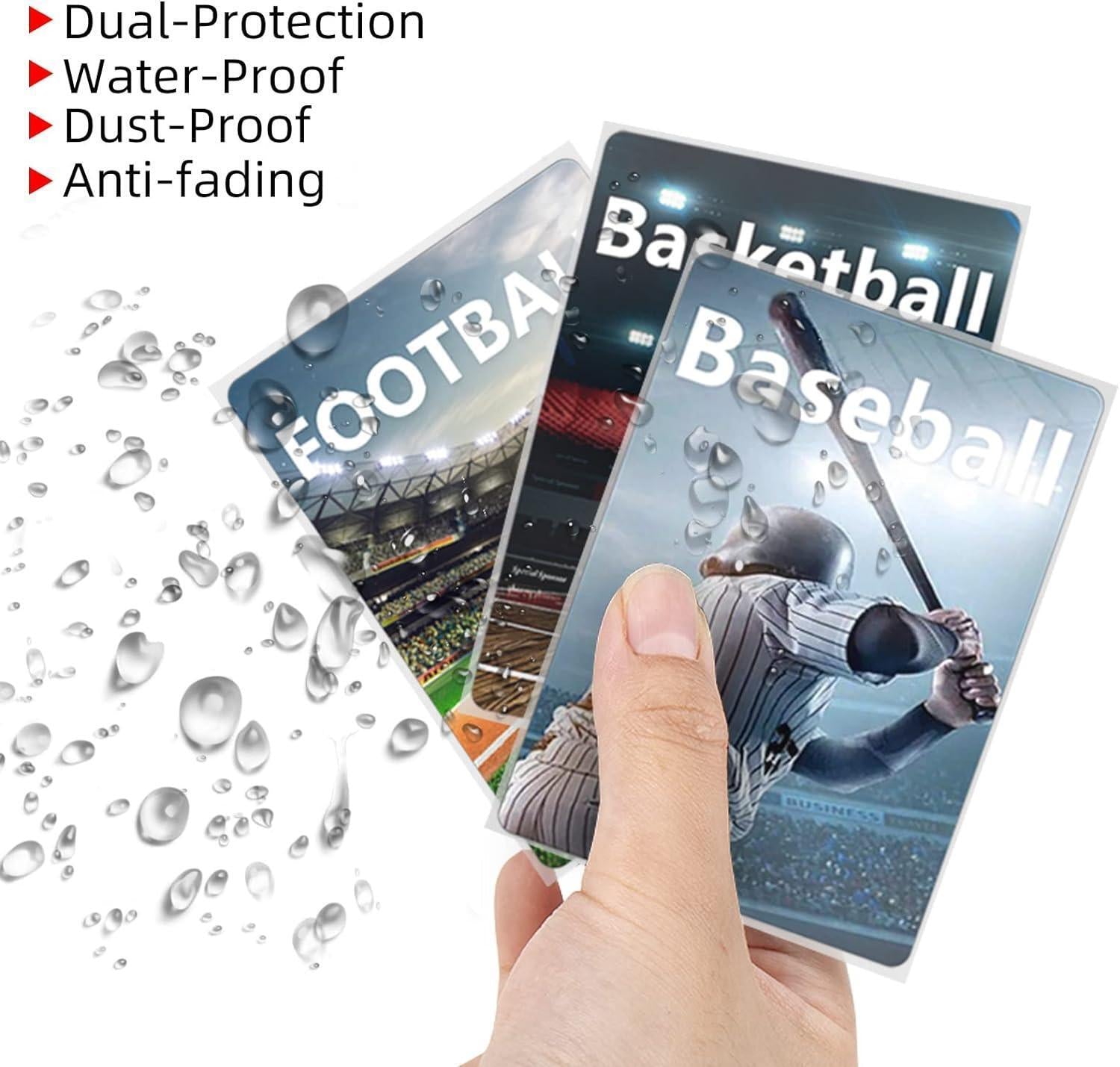 Trading Card Sleeves Plastic Clear Case Holder 600 Baseball Cards Topload!! NEW