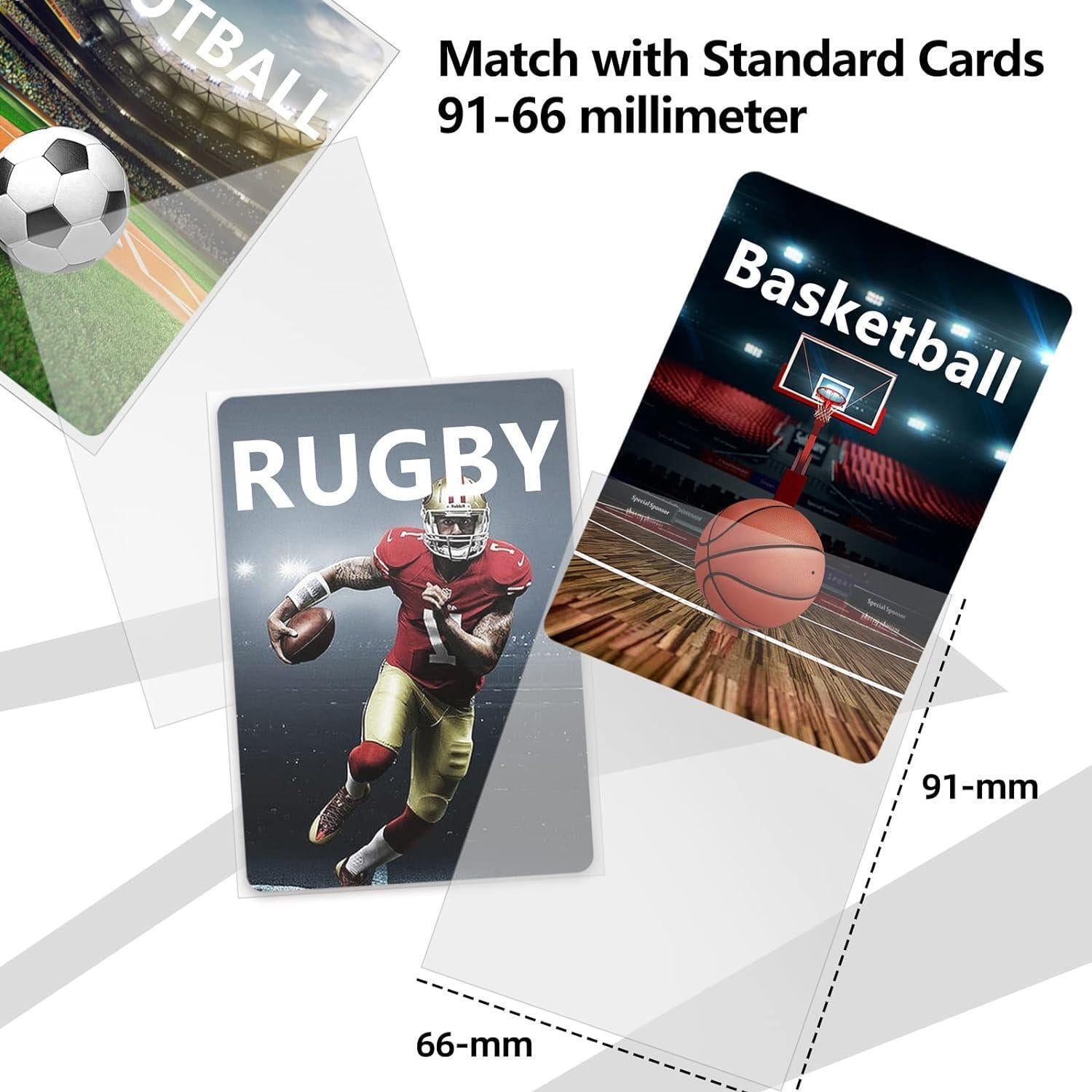 Trading Card Sleeves Plastic Clear Case Holder 600 Baseball Cards Topload!! NEW