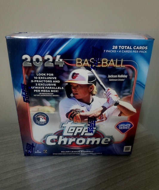 2024 TOPPS Chrome MLB Baseball Cards Update Series Mega Box in HAND SHIPS TODAY