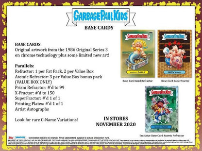 2020  Garbage Pail Kids Chrome Blaster Box- 5 Packs + 1 Bonus Pack
