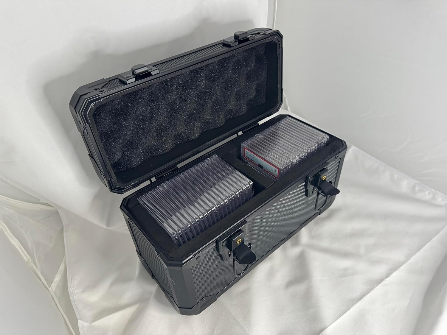 Graded Trading Card Slab Storage Case with Lock for up to 47 Graded Pokemon or S