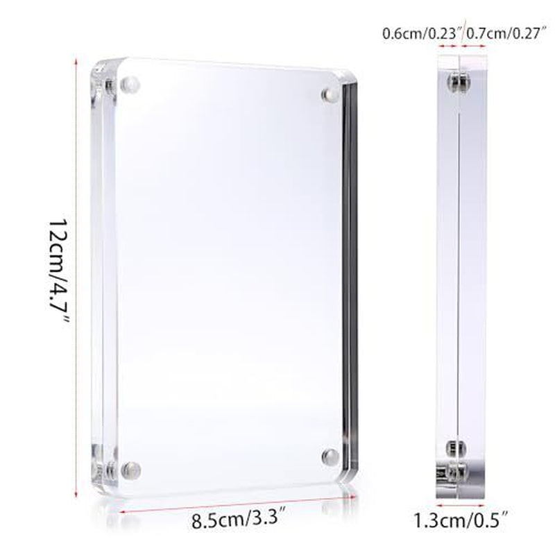 Pack of 3 Single Trading Card Display Frames, Magnetic Acrylic Baseball Card ...