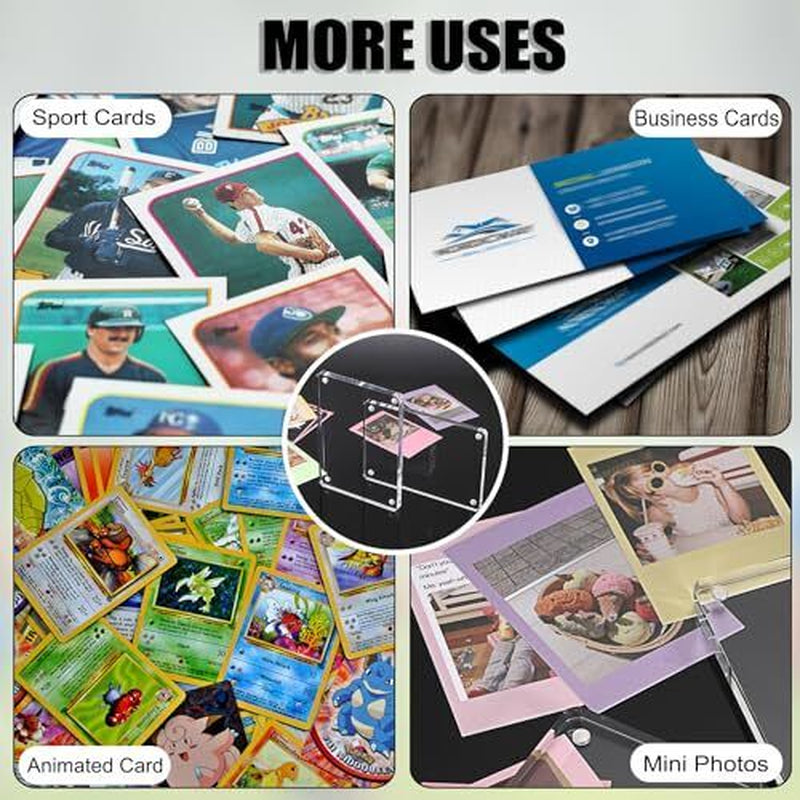 Pack of 3 Single Trading Card Display Frames, Magnetic Acrylic Baseball Card ...