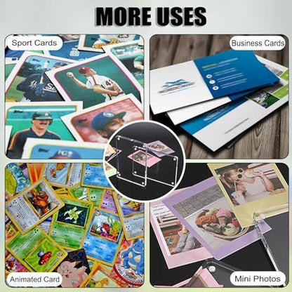 Pack of 3 Single Trading Card Display Frames, Magnetic Acrylic Baseball Card ...