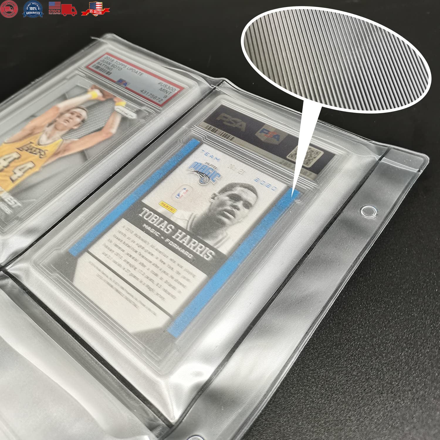 Graded Card Slab Binder Pages for Storage 10 Pages Hold 40 PSA, BGS, CGC Cards