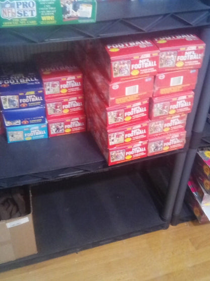 Huge Bulk Lot of 55 Unopened Old Vintage NFL Football Cards in 4 Wax Packs NEW