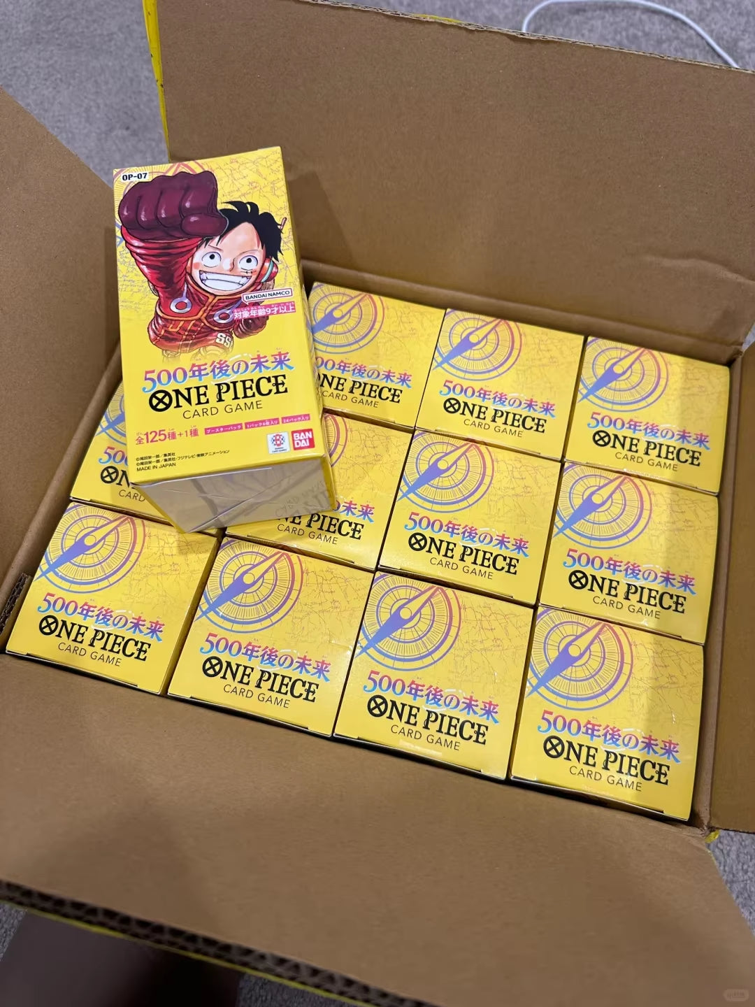 Original Japanese Booster Box One Piece Op-07 the Future in Five Hundred Years Collection Rare Closed Gift Box Cards OPCG