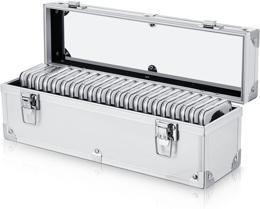Aluminum Coin Storage Box Case for Slab Coin Holders with Handle Coin Slab Holde