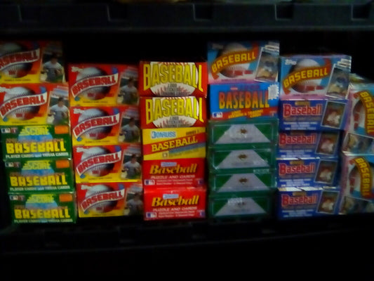 Huge Bulk Lot of 55 Unopened Old Vintage MLB Baseball Cards in 4 Wax Packs NEW