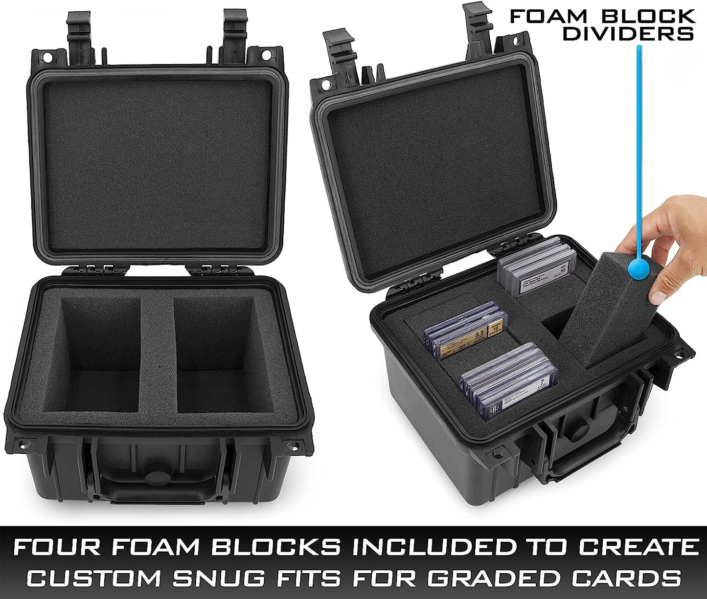 CASEMATIX Graded Card Storage Box Case Fits 40 BGS PSA Slab Sleeves Graded Sport