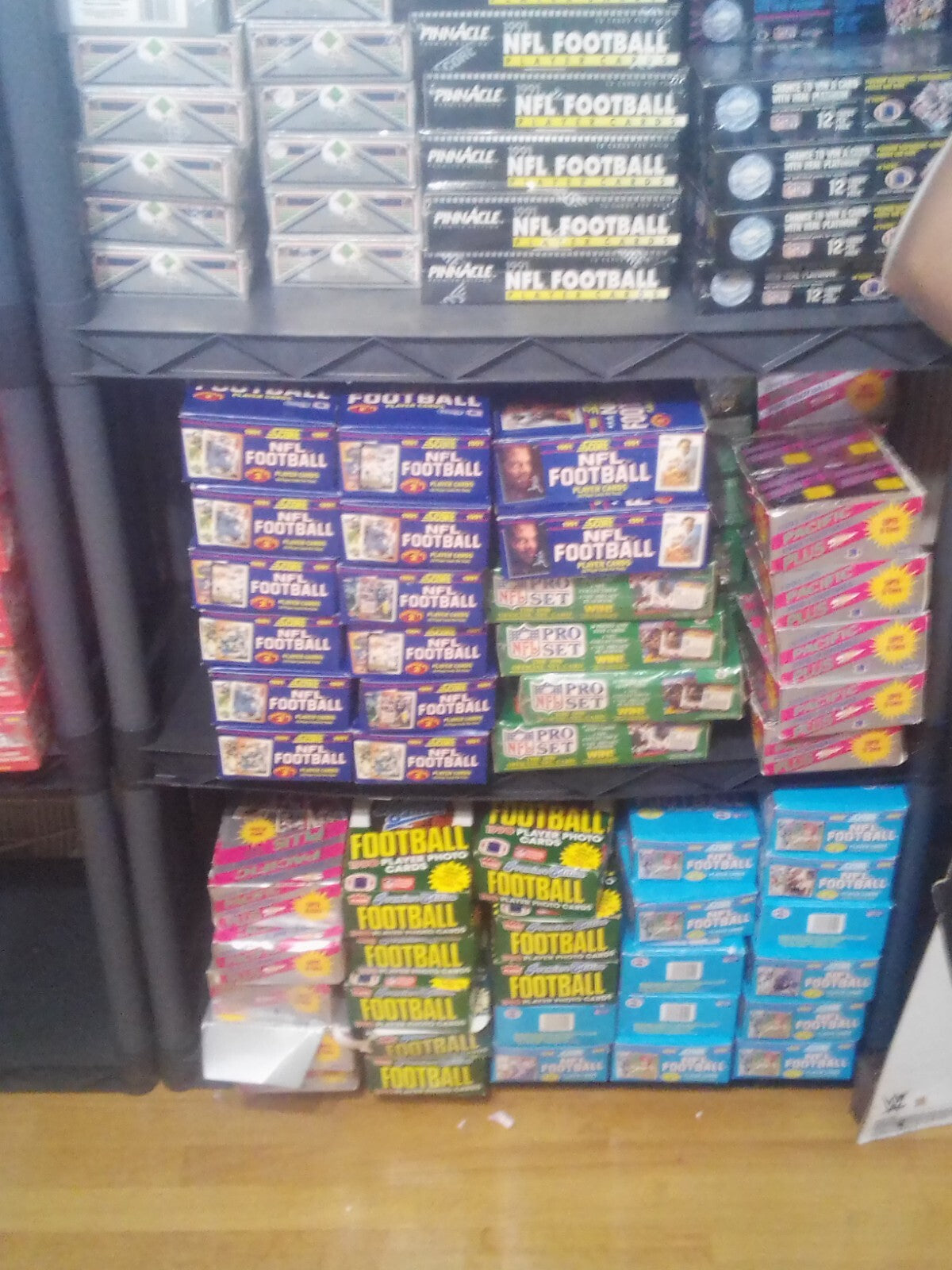 Huge Bulk Lot of 55 Unopened Old Vintage NFL Football Cards in 4 Wax Packs NEW