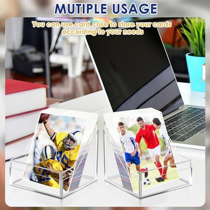 6 Pack Acrylic Trading Card Storage Boxes Deck Cases for Sports Cards MTG