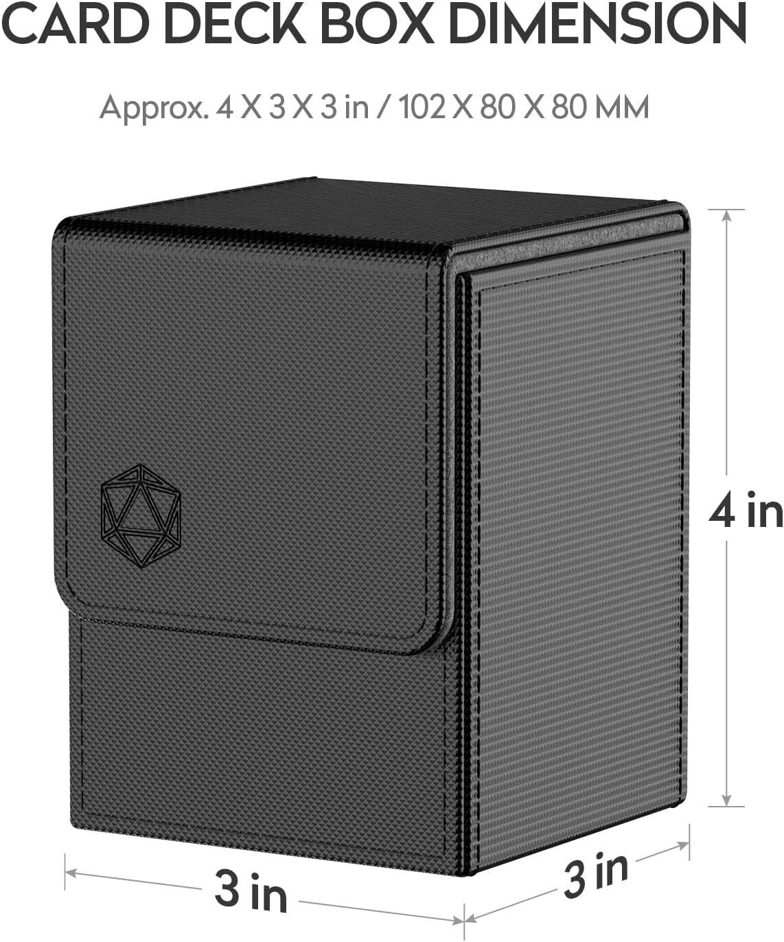 Deck Box for MTG Commander Cards Trading Card Case with 2 Dividers Per