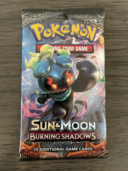 1X Sun & Moon Burning Shadows Pokemon Booster Pack Factory Sealed Brand New 🔥