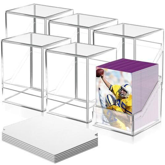 6 Pack Acrylic Trading Card Storage Boxes Deck Cases for Sports Cards MTG