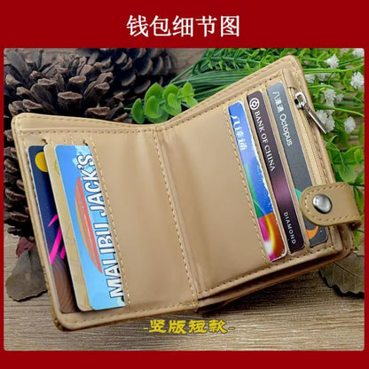 Anime One Piece Luffy Pu Leather Men Wallet Rfid Anti-Magnetic Credit Cards Holder with Organizer Coin Pocket Money Clips Purse