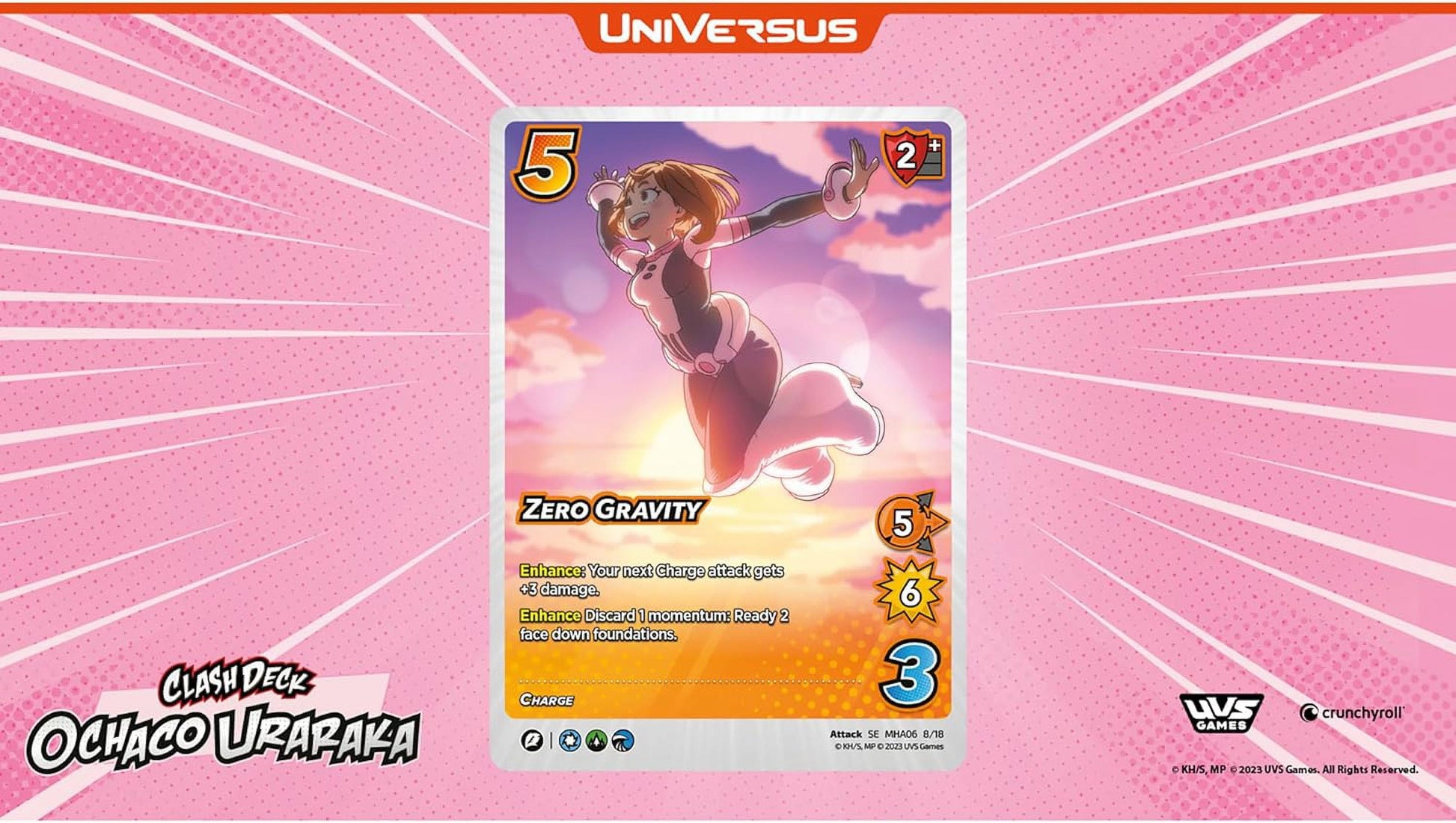 My Hero Academia Collectible Card Game Set 6: Jet Burn Clash Deck Ochaco Uraraka, 51 Cards & Paper Playmat