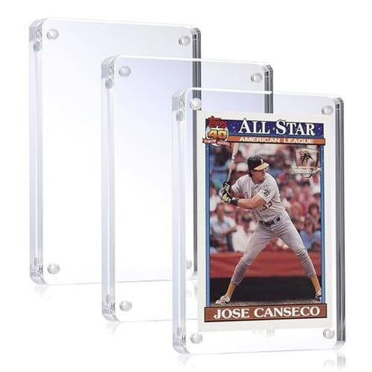 Pack of 3 Single Trading Card Display Frames, Magnetic Acrylic Baseball Card ...
