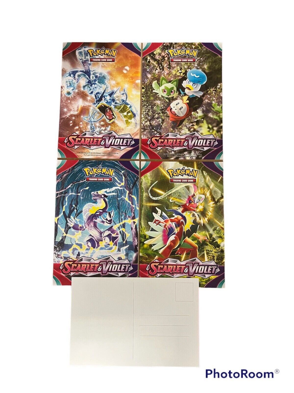 Pokemon TCG Promotional Scarlet & Violet Postcards Set of 4 Maraidon Koraidon