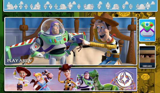 Lorcana Playmat Toy Story Woody Buzz Card Game Mat