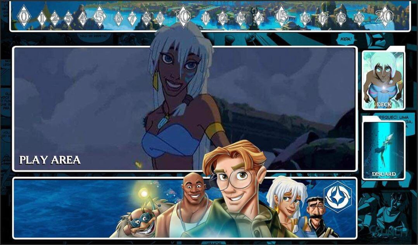 Lorcana Atlantis Kida Milo Playmat Mat Card Game Gaming