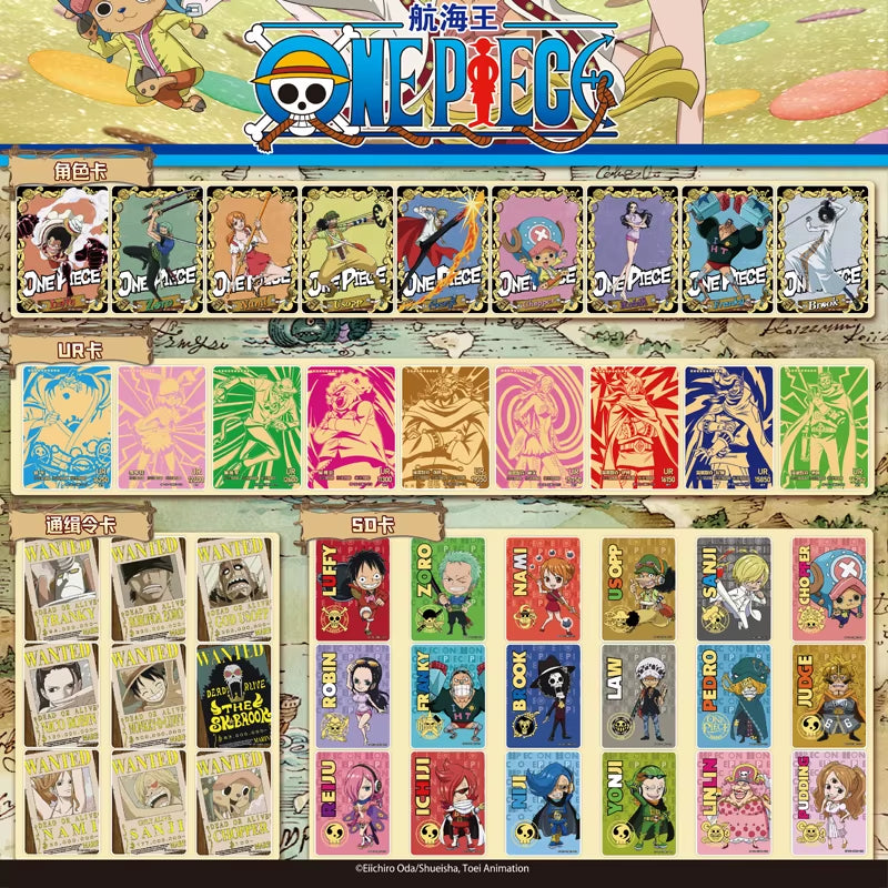 One Piece Japanese Anime Collection Card Cartas Luffy Roronoa Sanji Nami TCG Game Cards 50-210Pcs/Box Children Birthday Gift