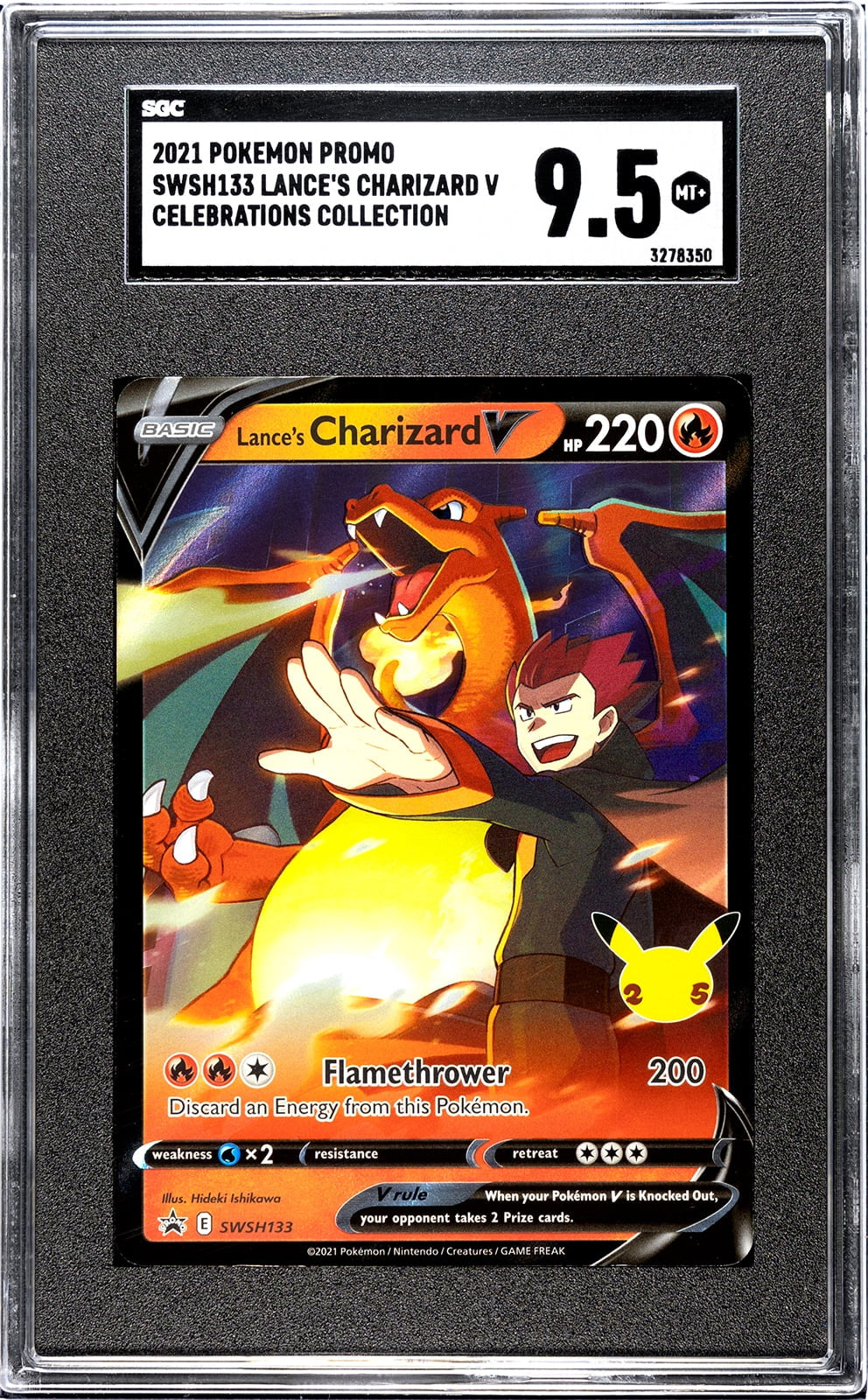 Pokémon Slab Value Pack - Includes a Random Graded Pokémon Card and 5 Ultra Rare Pokémon Cards
