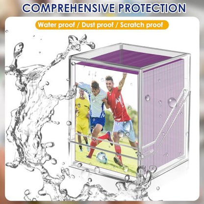 6 Pack Acrylic Trading Card Storage Boxes Deck Cases for Sports Cards MTG