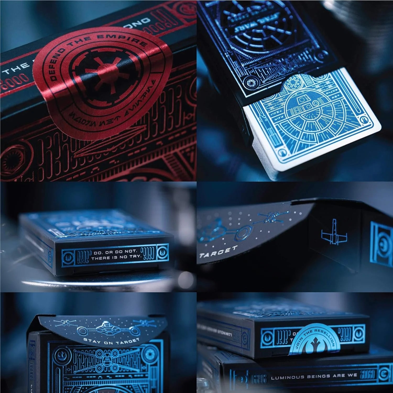 Star Wars Premium Playing Cards 2 Deck Set Light Side Blue Deck Dark Side Red Deck Skywalker Saga Choose a Side