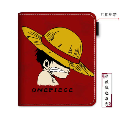 Anime One Piece Luffy Pu Leather Men Wallet Rfid Anti-Magnetic Credit Cards Holder with Organizer Coin Pocket Money Clips Purse