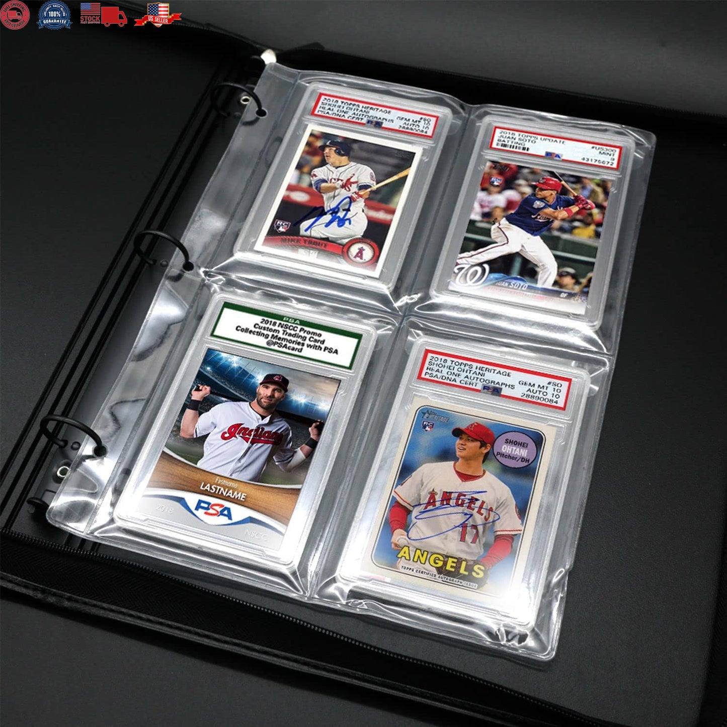 Graded Card Slab Binder Pages 40 PSA, BGS, CGC Slabs Storage Cards Not Included
