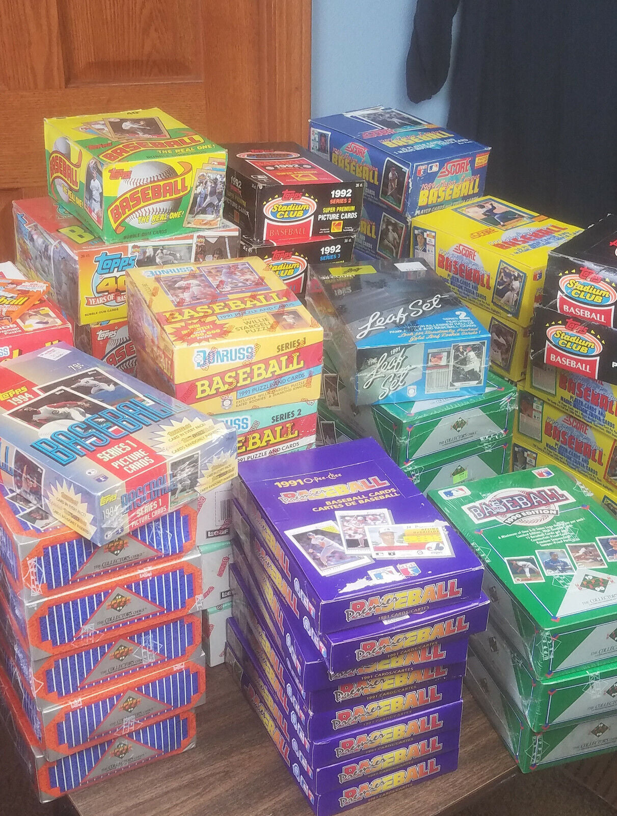 56 Old Unsearched Baseball Card Lot (31 to 37 Years Old) in Sealed Wax Packs