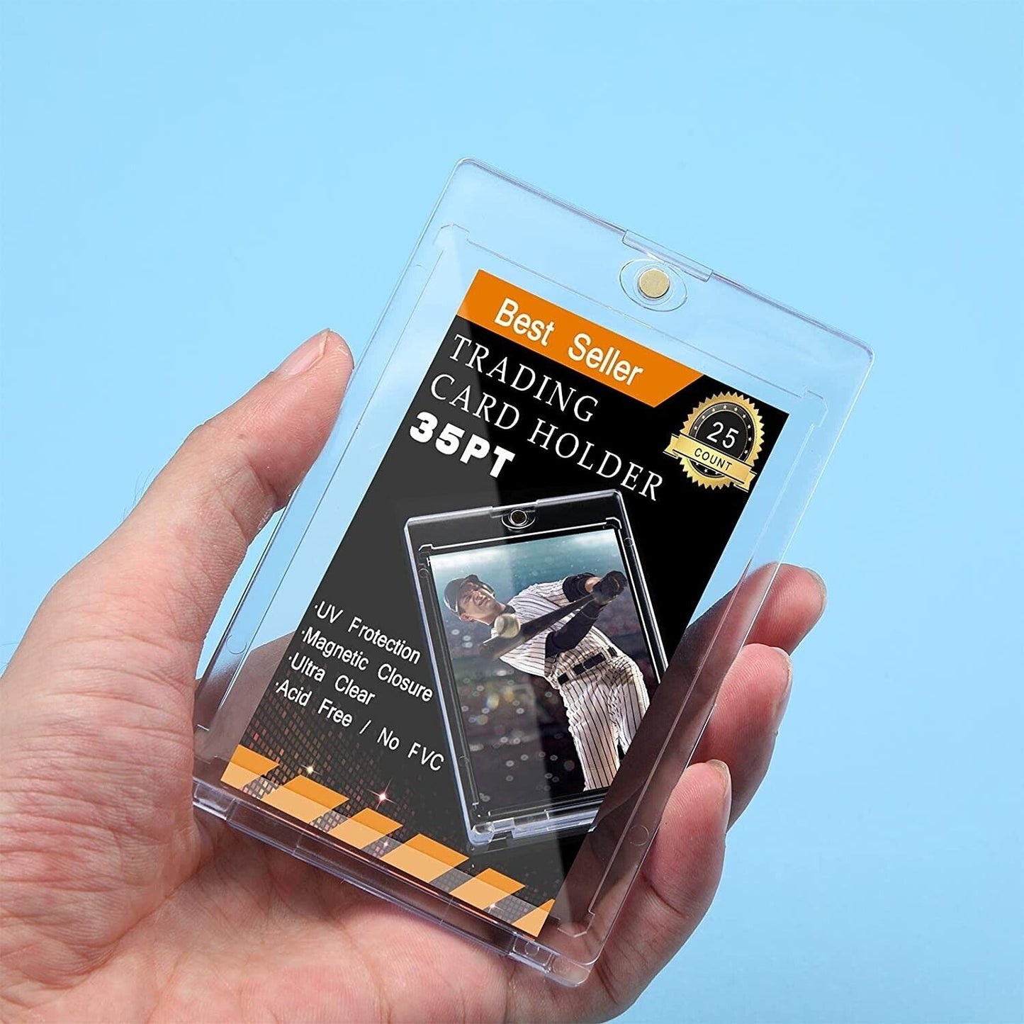 Magnetic Card Holders for Trading Cards 35Pt Hard Baseball Card Case Protectors
