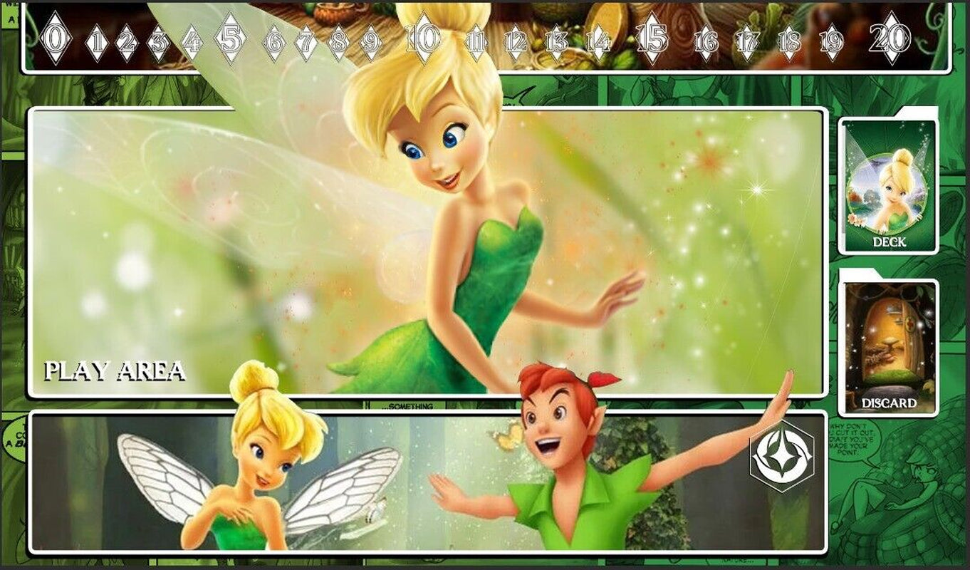 Lorcana Tinker Bell Peter Pan Playmat Mat Card Game Gaming